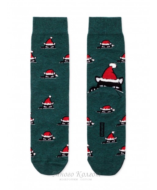 DIWARI Новогодние носки с пушистой нитью «Xmas cat» - 524